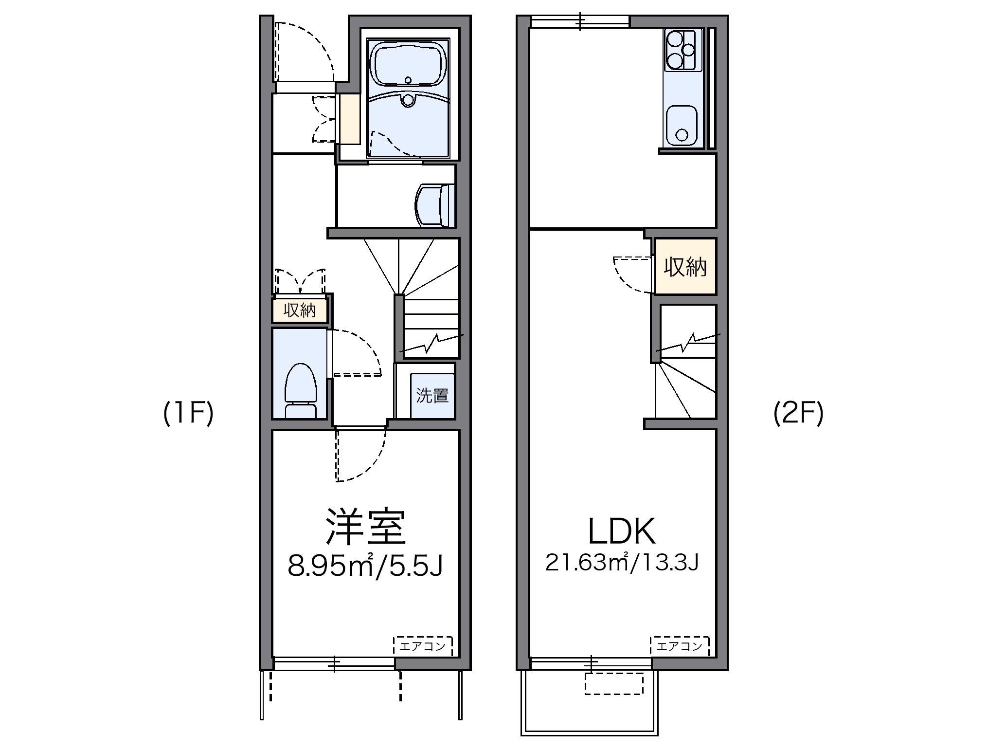 レオネクスト高芝(1LDK/1階)の間取り写真