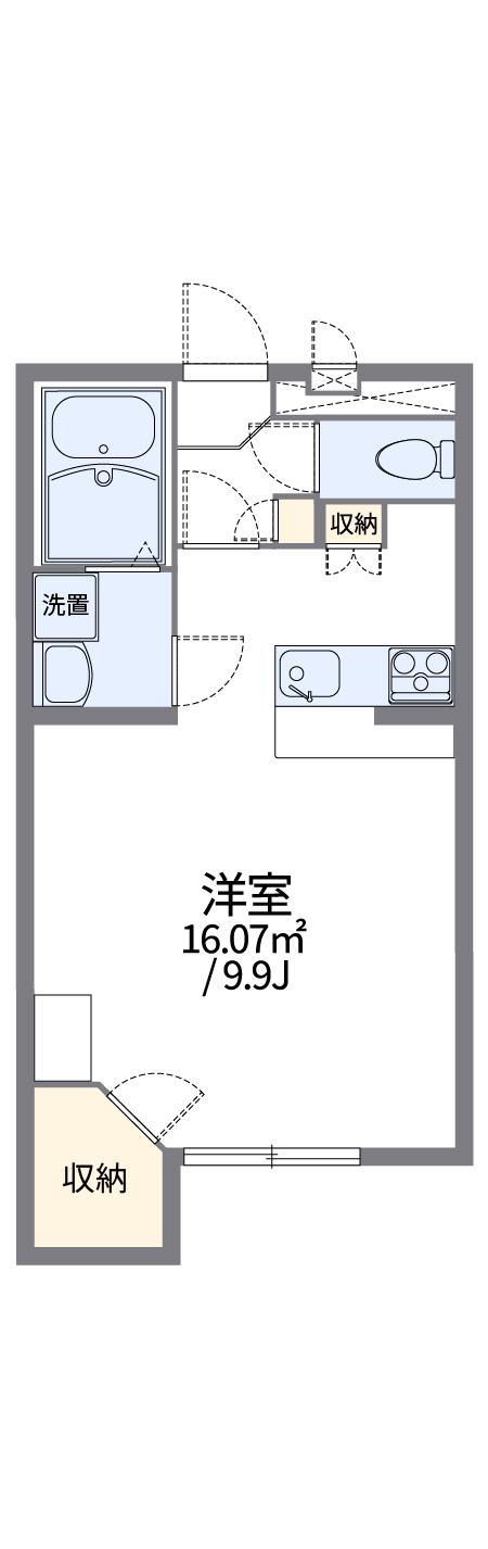 レオパレス揖保川Ⅰ(1K/1階)の間取り写真