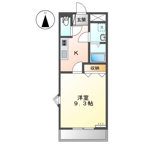 プロニティハウス(1K/1階)の間取り写真