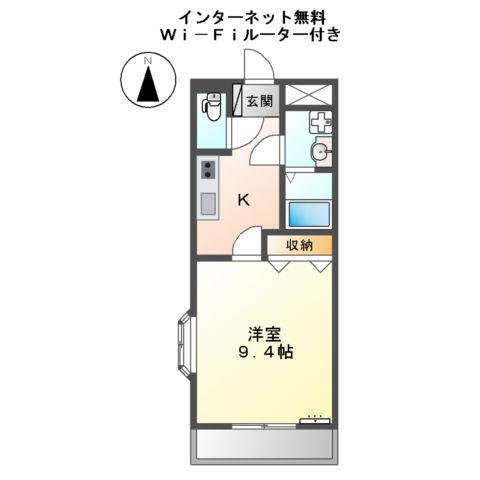 ルミナスハイツ(1K/2階)の間取り写真