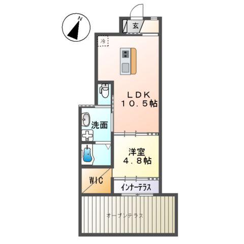 サンタ・アナ(1LDK/1階)の間取り写真