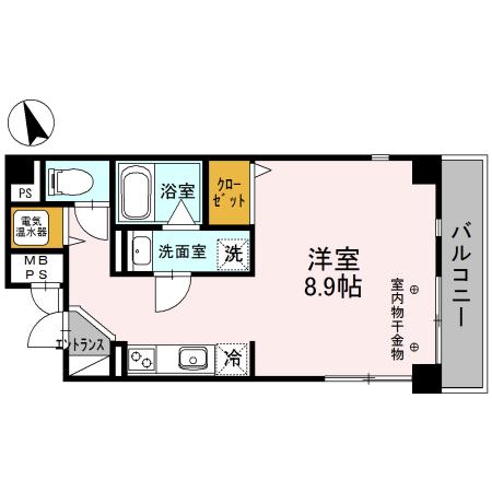 サクシード姫路駅南(ワンルーム/1階)の間取り写真