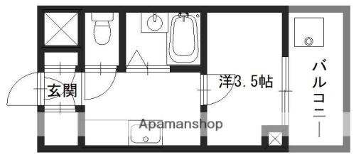 シティヒルズⅡ(1K/7階)の間取り写真
