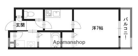 ネオクオーツ神屋 壱番館(1K/2階)の間取り写真