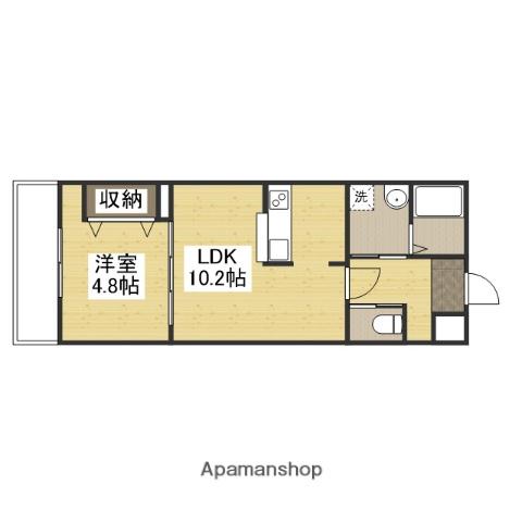 メゾン コンフォール(1LDK/1階)の間取り写真