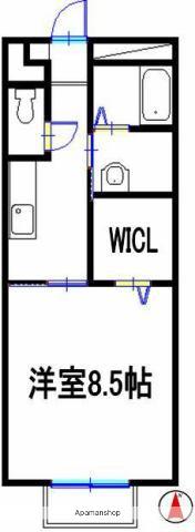 フレッツァ広畑(1K/2階)の間取り写真