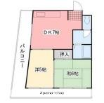 インタービレッジ千代田町(2DK/2階)の間取り写真