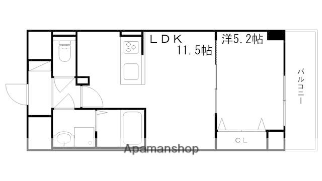 MISTRAL姫路駅前Ⅴ(1LDK/4階)の間取り写真