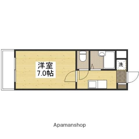 雅ガーデンハイツS棟(1K/3階)の間取り写真