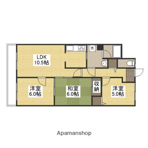 ラフェスタ大塩(3LDK/4階)の間取り写真