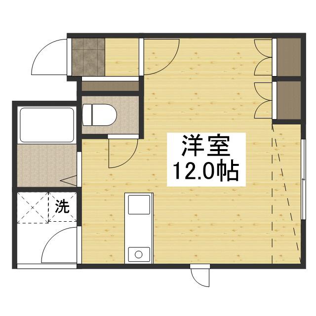 ISM Ⅰ(ワンルーム/2階)の間取り写真