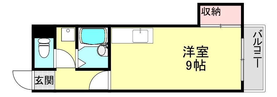 レジデンス西庄(ワンルーム/2階)の間取り写真