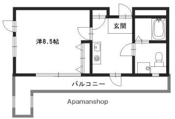 南駅前マンション(1K/3階)の間取り写真
