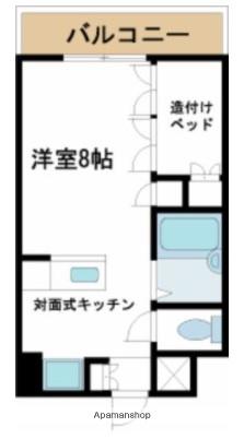 ロッキーコートナカヤ(ワンルーム/4階)の間取り写真