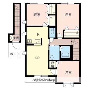 アゼリア宮上 C棟(3LDK/2階)の間取り写真