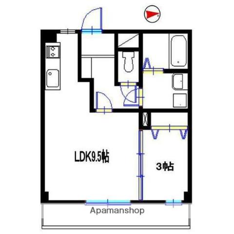 ローレルコート宮西(1LDK/1階)の間取り写真
