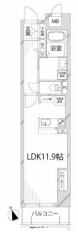 キャッスルコート龍野町Ⅱ(ワンルーム/7階)の間取り写真