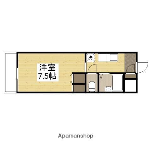 アドバンス城北(1K/1階)の間取り写真