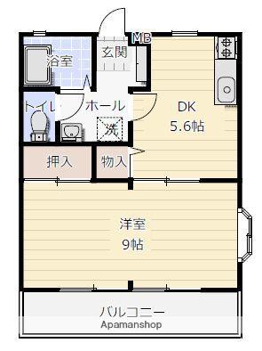 サンライフ広峰(1DK/2階)の間取り写真