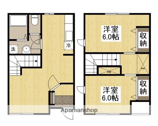 ノーブル東山(2LDK)の間取り写真
