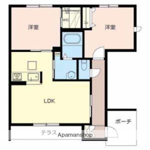 セントラヴィーヌ山手Ⅲ(2LDK/1階)の間取り写真