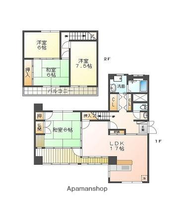 白岡ビル(4LDK/1階)の間取り写真