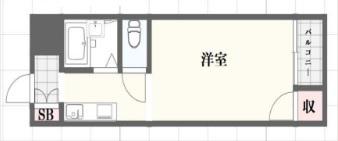 センチュリーアート21(1K/1階)の間取り写真