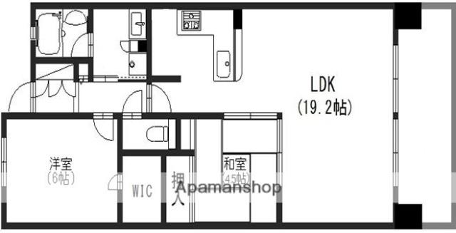 エスリード姫路(2LDK/3階)の間取り写真