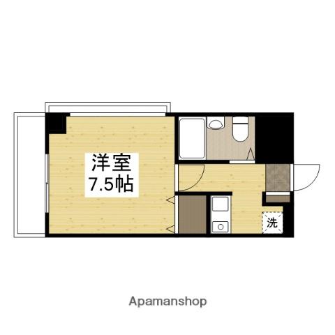 ベルトピア姫路1(1K/6階)の間取り写真