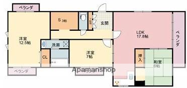 カンフォートやすむろ(2SLDK/3階)の間取り写真