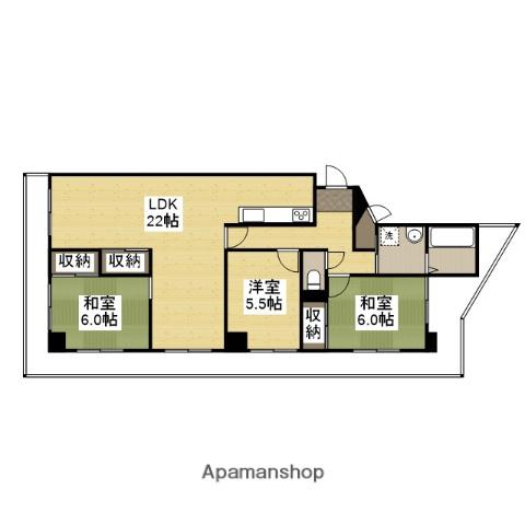 ハイライズ東雲(3LDK/9階)の間取り写真