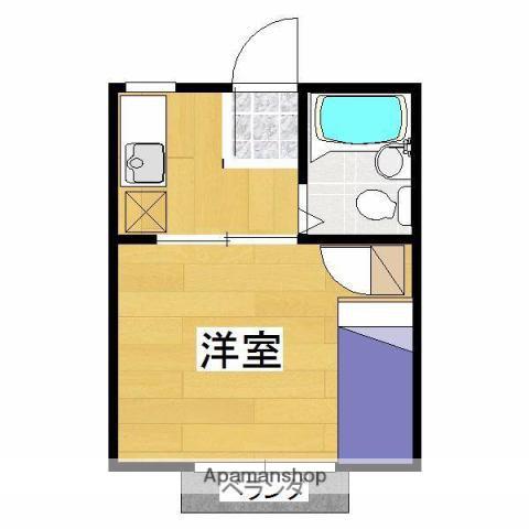 パナハイツアロウ(ワンルーム/2階)の間取り写真