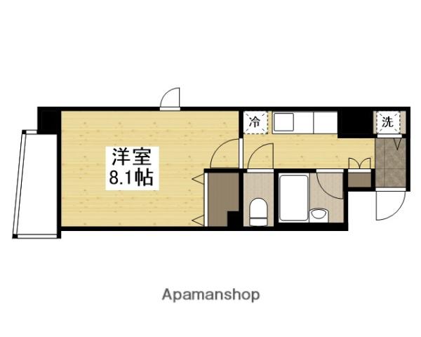 アルジャン・トゥール(1K/2階)の間取り写真