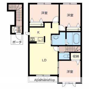 クラヴィエ花水木Ⅱ(3LDK/2階)の間取り写真