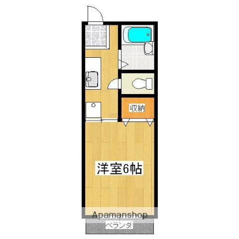 サンライズクイーン(1K/1階)の間取り写真