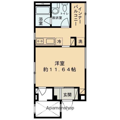 アルコラカーサ飾磨細江(1LDK/1階)の間取り写真