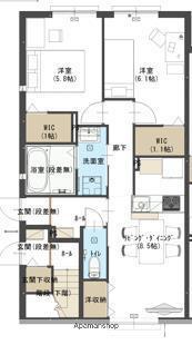 セーヌ アンジェ塩屋Ⅱ(2LDK/1階)の間取り写真