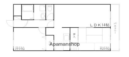 メゾン・ドゥ・M(2LDK/1階)の間取り写真
