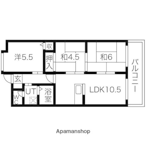 ビューハーモニー(3LDK/3階)の間取り写真