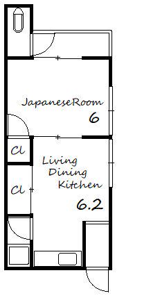 植木野ハウス A棟(1LDK/1階)の間取り写真