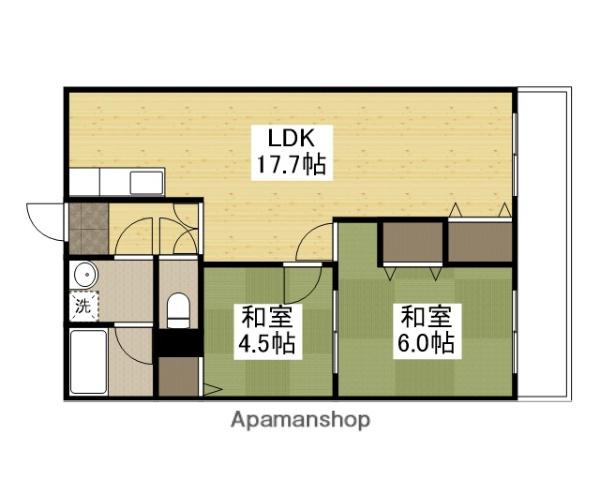 ブエナビスタ姫路(2LDK/3階)の間取り写真