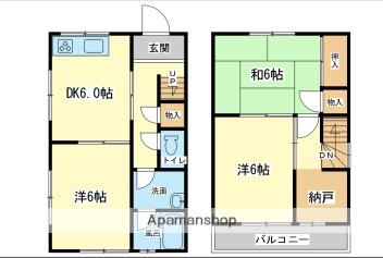 姫新線 播磨高岡駅 徒歩23分 2階建 築43年(3SDK)の間取り写真