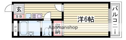 細江マンション(1K/2階)の間取り写真