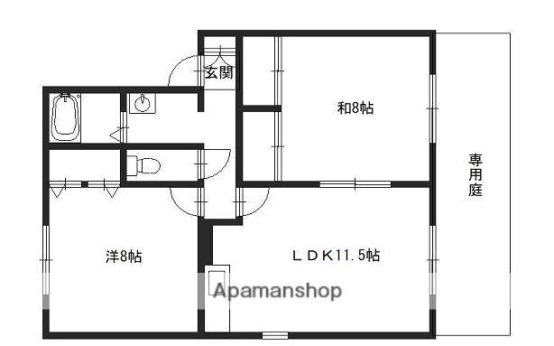 メゾンプランタニエール(2LDK/1階)の間取り写真