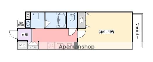 インタービレッジ船丘(1K/7階)の間取り写真
