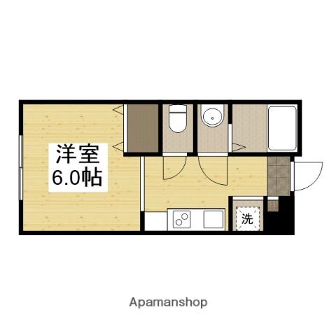 ネストプラス浜田(1K/2階)の間取り写真