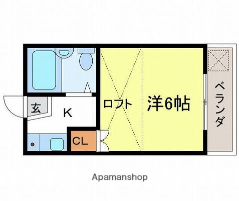 メゾン・ド・KY西飾磨(1K/2階)の間取り写真