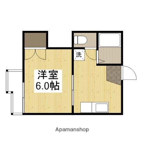 ヴィラ北平野Ⅱ(1K/2階)の間取り写真