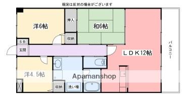 高岡中村コーポパートⅡ(3LDK/10階)の間取り写真