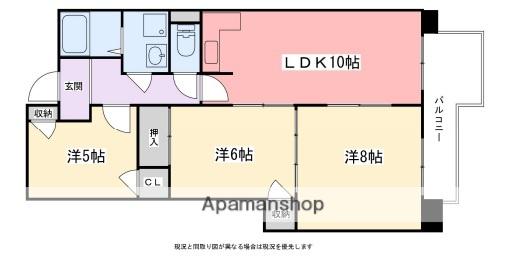 インタービレッジ青山三番館(3LDK/10階)の間取り写真